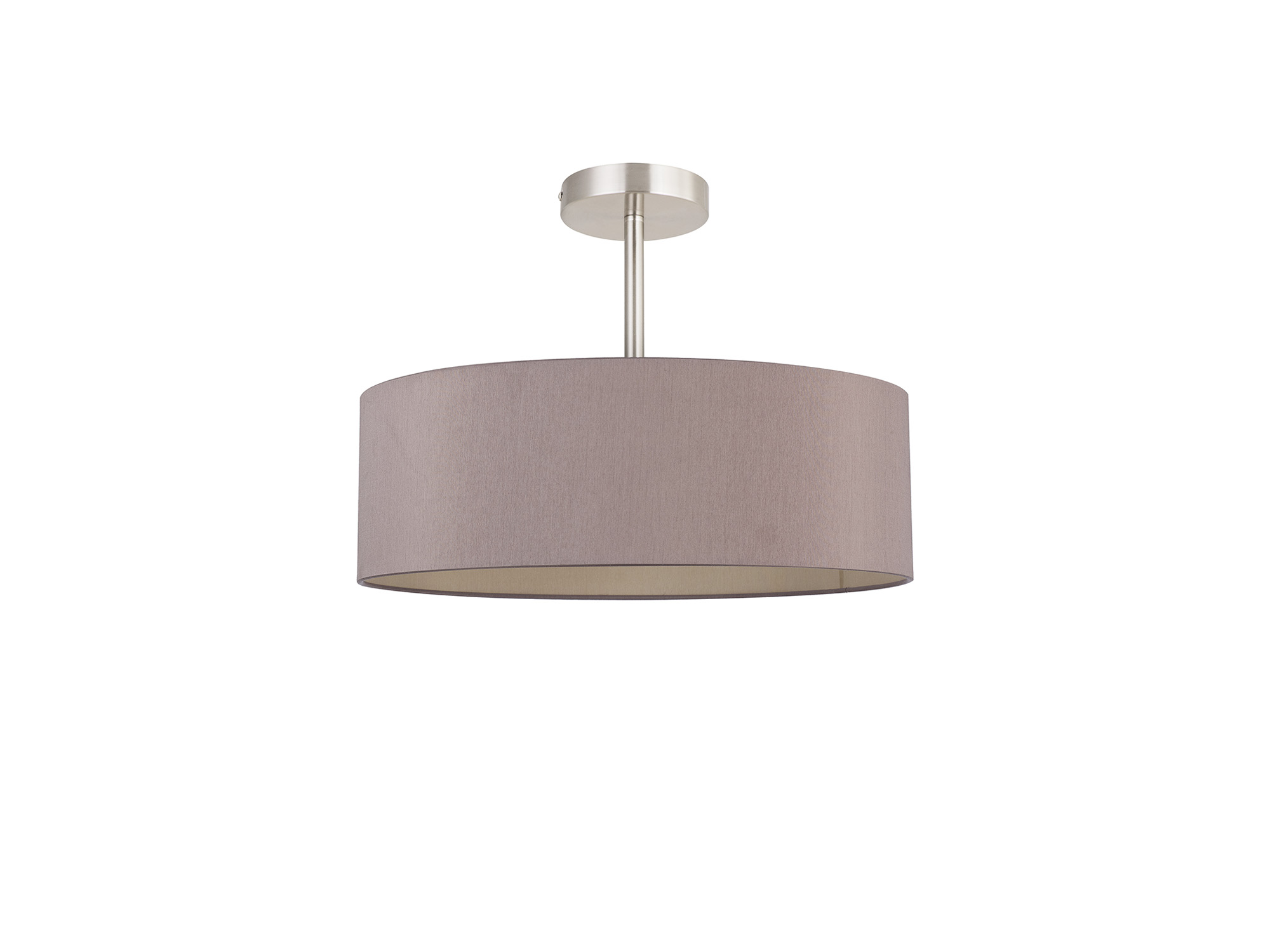 Baymont 45cm Semi Flush 5 Light Satin Nickel, Taupe DK0754  Deco Baymont
